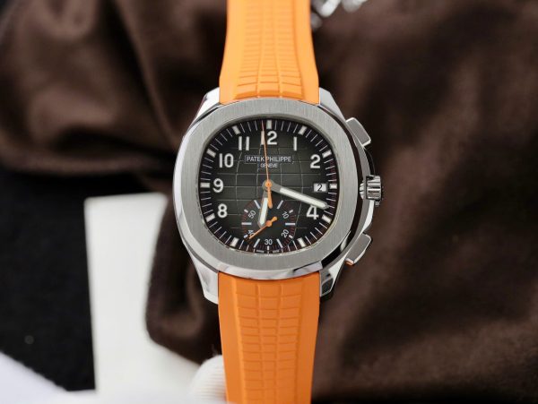 Đồng Hồ Patek Philippe Aquanaut 5968A Replica 11 Dây Cao Su Màu Cam 42 (2)