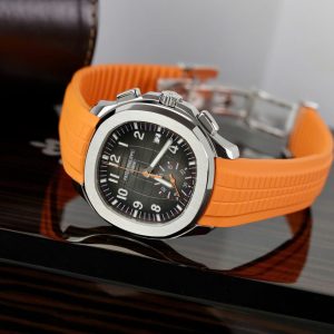 Đồng Hồ Patek Philippe Aquanaut 5968A Replica 11 Dây Cao Su Màu Cam 42 (2)