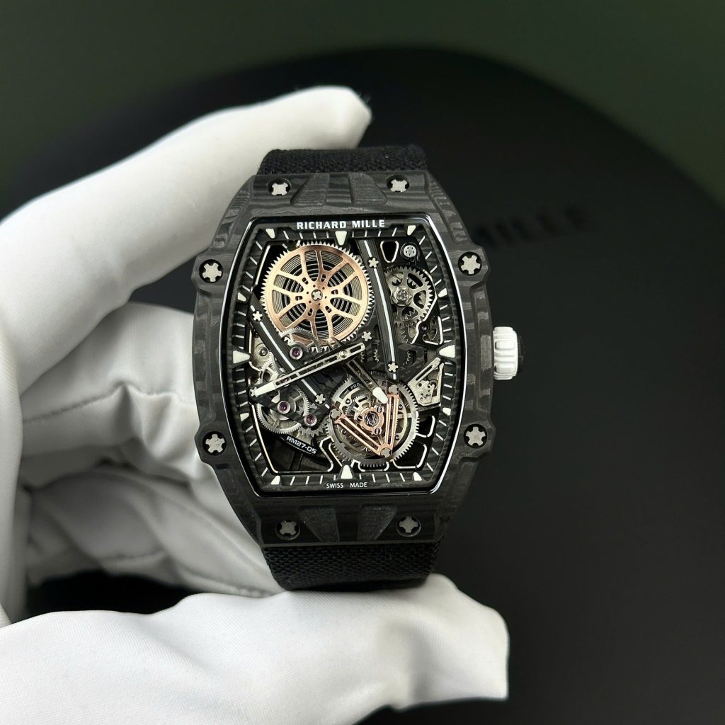 Đồng Hồ Richard Mille RM27-05 Vỏ Carbon Siêu Nhẹ Replica 11 38x48mm (1)