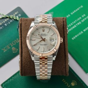 Đồng Hồ Rolex DateJust Chế Tác Bọc Vàng Thật Cọc Số Dạ Quang GM Factory 41mm (2)