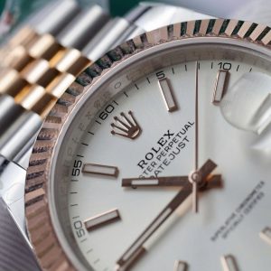 Đồng Hồ Rolex DateJust Chế Tác Bọc Vàng Thật Cọc Số Dạ Quang GM Factory 41mm (2)