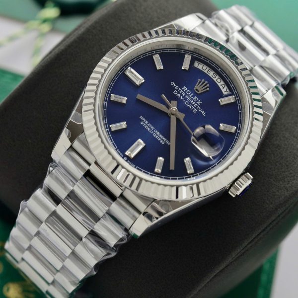 Đồng Hồ Rolex Day-Date 228236 Mặt Xanh Blue Trọng Lượng 178gram GM Factory 40mm (2)