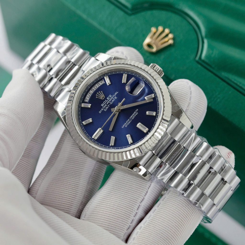 Đồng Hồ Rolex Day-Date 228236 Mặt Xanh Blue Trọng Lượng 178gram GM Factory 40mm (2)