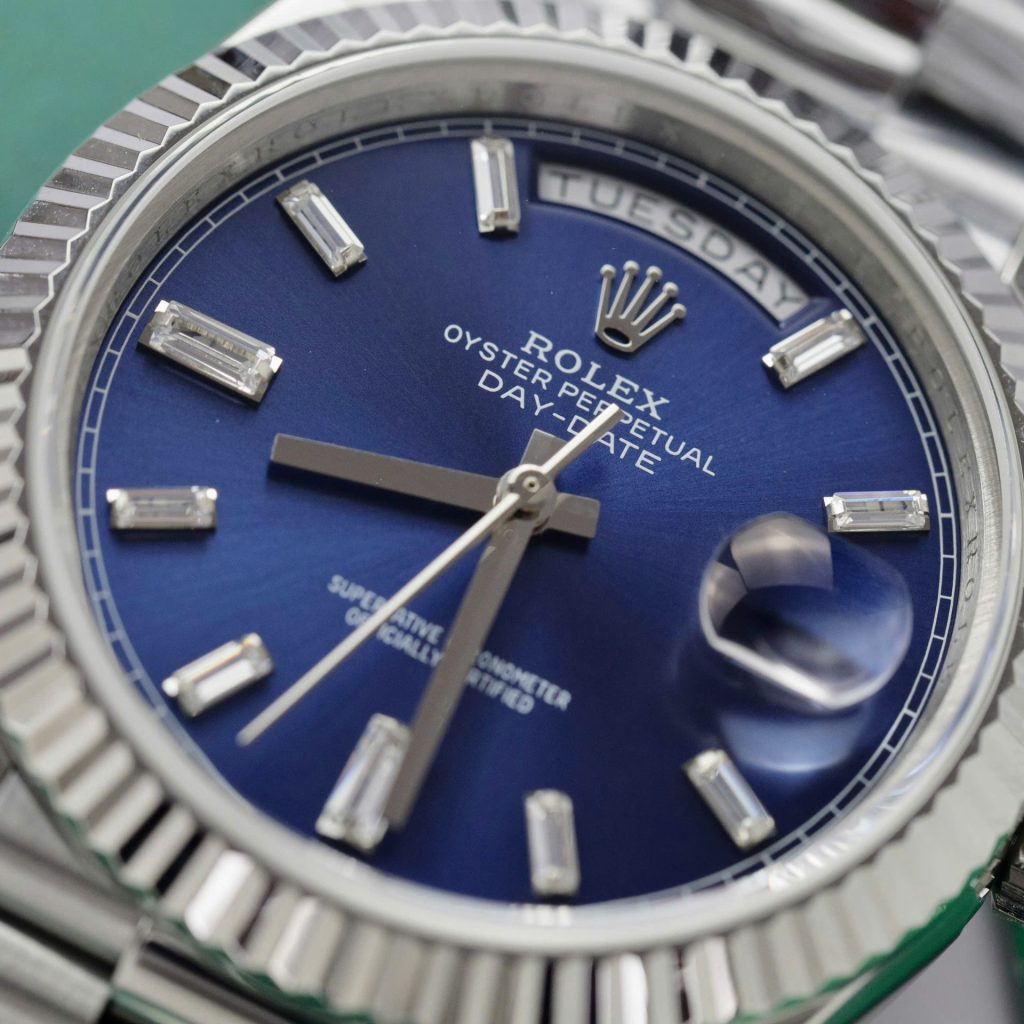 Đồng Hồ Rolex Day-Date 228236 Mặt Xanh Blue Trọng Lượng 178gram GM Factory 40mm (2)