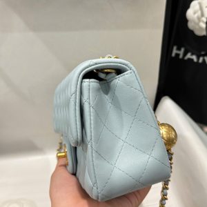 Túi Xách Chanel Classic Chuông Like Auth Nữ Da Thật Khoá Vàng 20cm (2)