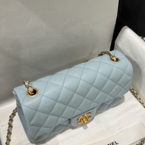 Túi Xách Chanel Classic Chuông Like Auth Nữ Da Thật Khoá Vàng 20cm (2)