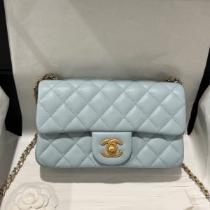 Túi Xách Chanel Classic Chuông Like Auth Nữ Da Thật Khoá Vàng 20cm (2)