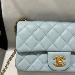 Túi Xách Chanel Classic Chuông Like Auth Nữ Da Thật Khoá Vàng 20cm (2)