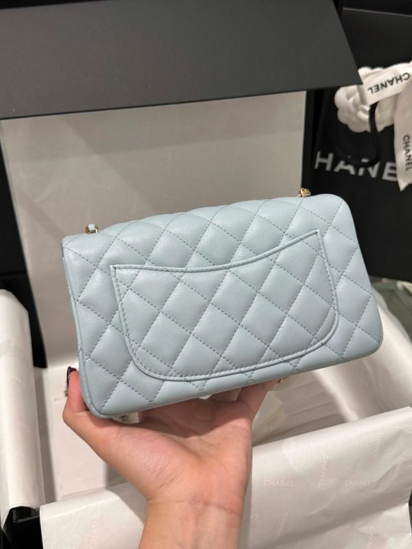 Túi Xách Chanel Classic Chuông Like Auth Nữ Da Thật Khoá Vàng 20cm (2)