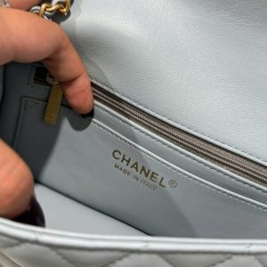 Túi Xách Chanel Classic Chuông Like Auth Nữ Da Thật Khoá Vàng 20cm (2)