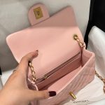 Túi Xách Chanel Classic Chuông Replica 11 Màu Hồng Khoá Vàng 20cm (2)