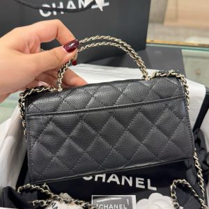 Túi Xách Chanel Kelly 23P Siêu Cấp Nữ Màu Đen Da Hạt 19x10x4 (2)