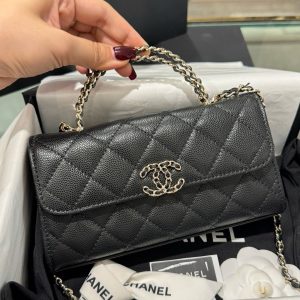 Túi Xách Chanel Kelly 23P Siêu Cấp Nữ Màu Đen Da Hạt 19x10x4 (2)