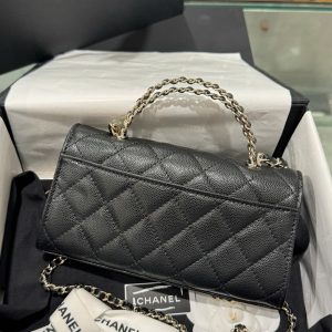 Túi Xách Chanel Kelly 23P Siêu Cấp Nữ Màu Đen Da Hạt 19x10x4 (2)