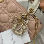 Túi Xách Dior D-Joy Lady Small Like Auth Nữ Màu Hồng Nhạt 22cm (2)
