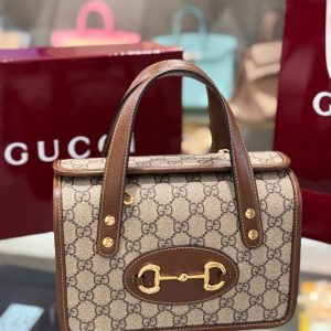 Túi Xách Gucci 1955 Ophidia Siêu Cấp Màu Nâu 27.5x17 (2)