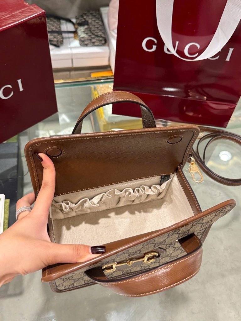 Túi Xách Gucci 1955 Ophidia Siêu Cấp Màu Nâu 27.5x17 (2)