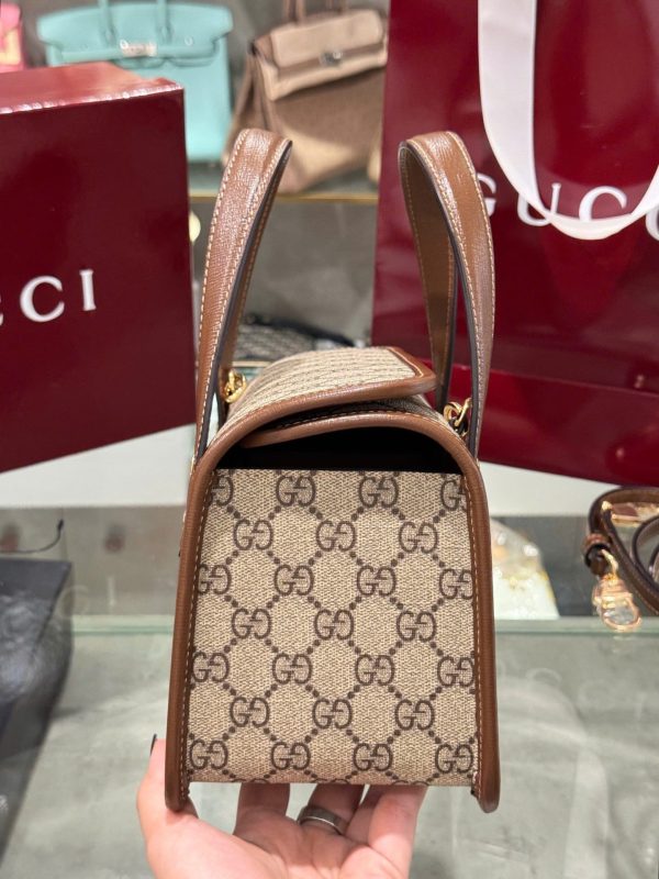 Túi Xách Gucci 1955 Ophidia Siêu Cấp Màu Nâu 27.5x17 (2)