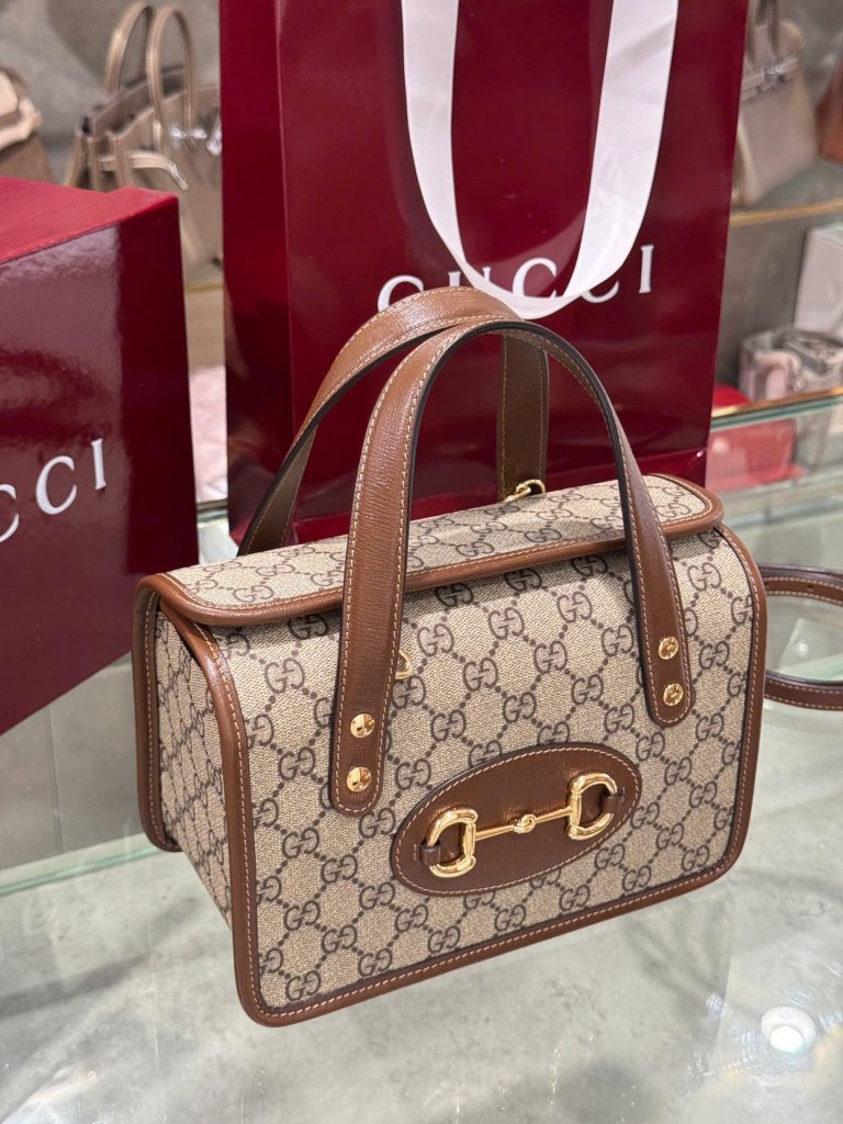 Túi Xách Gucci 1955 Ophidia Siêu Cấp Màu Nâu 27.5x17 (2)