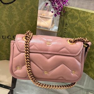 Túi Xách Gucci GG Marmont Small Siêu Cấp Màu Hồng 22cm (2)