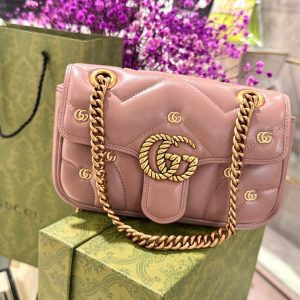 Túi Xách Gucci GG Marmont Small Siêu Cấp Màu Hồng 22cm (2)