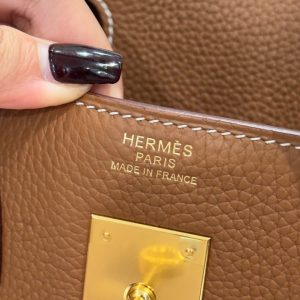 Túi Xách Hermes Birkin Like Auth Nữ Màu Nâu Khoá Vàng 30cm (2)