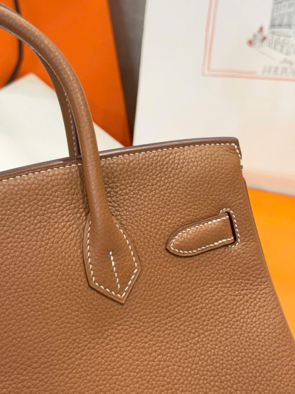 Túi Xách Hermes Birkin Like Auth Nữ Màu Nâu Khoá Vàng 30cm (2)