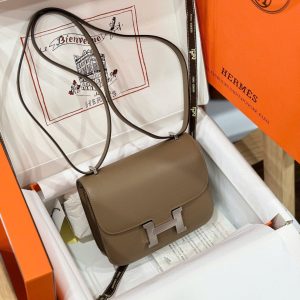 Túi Xách Hermes Constance Like Auth Nữ Khoá Bạc 18cm (2)