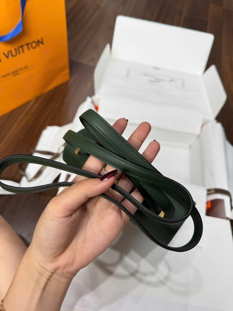 Túi Xách Hermes Constance Nữ Màu Xanh Rêu Like Auth 18cm (2)