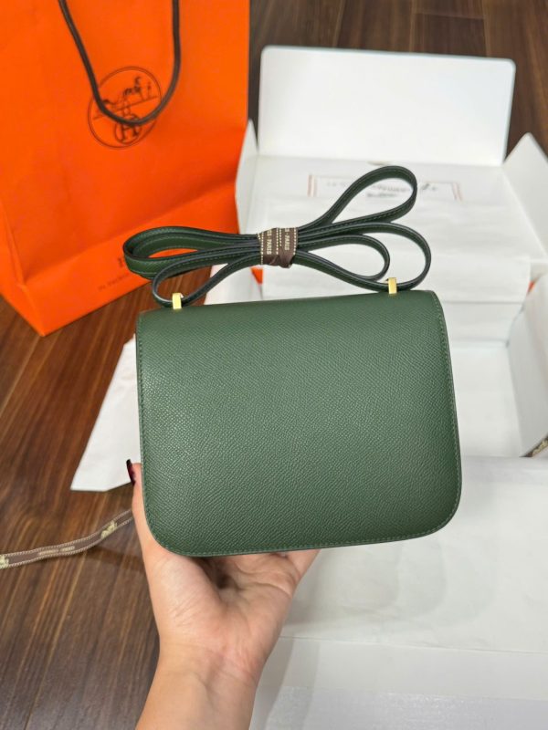 Túi Xách Hermes Constance Nữ Màu Xanh Rêu Like Auth 18cm (2)