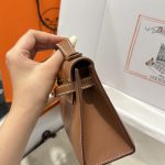 Túi Xách Hermes Kelly Pochette Like Auth Nữ Màu Nâu 20x16x10cm (1)