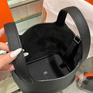 Túi Xách Hermes Picotin Like Auth Nữ Màu Đen 18cm (2)