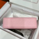 Túi Xách Hermes Pochette Like Auth Nữ Màu Hồng Khoá Vàng 22cm (2)