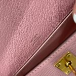 Túi Xách Hermes Pochette Like Auth Nữ Màu Hồng Khoá Vàng 22cm (2)