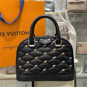 Túi Xách Louis Vuitton LV Alma BB Siêu Cấp Nữ Màu Đen 23.5x17.5x11 (2)