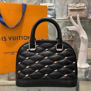 Túi Xách Louis Vuitton LV Alma BB Siêu Cấp Nữ Màu Đen 23.5x17.5x11 (2)