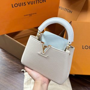 Túi Xách Louis Vuitton LV Capucines Mini Nữ Da Bò Siêu Cấp 21cm (2)