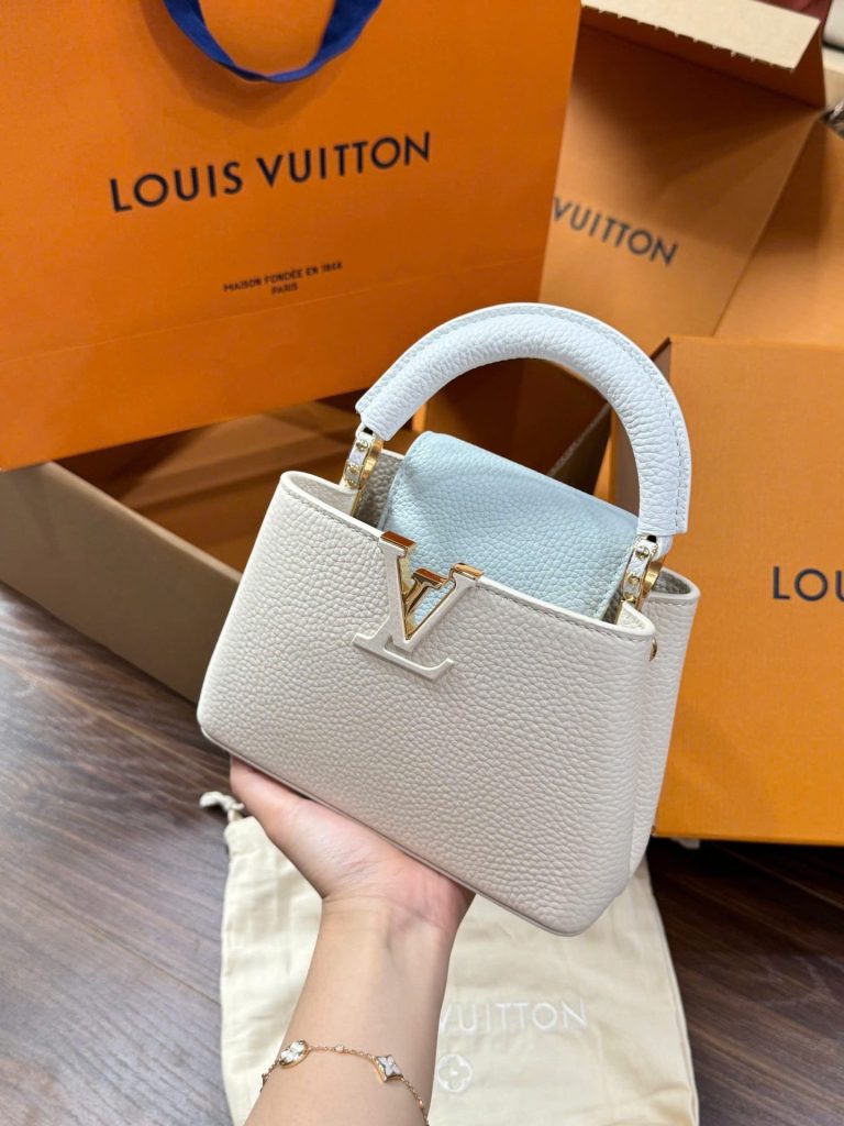 Túi Xách Louis Vuitton LV Capucines Mini Nữ Da Bò Siêu Cấp 21cm (2)