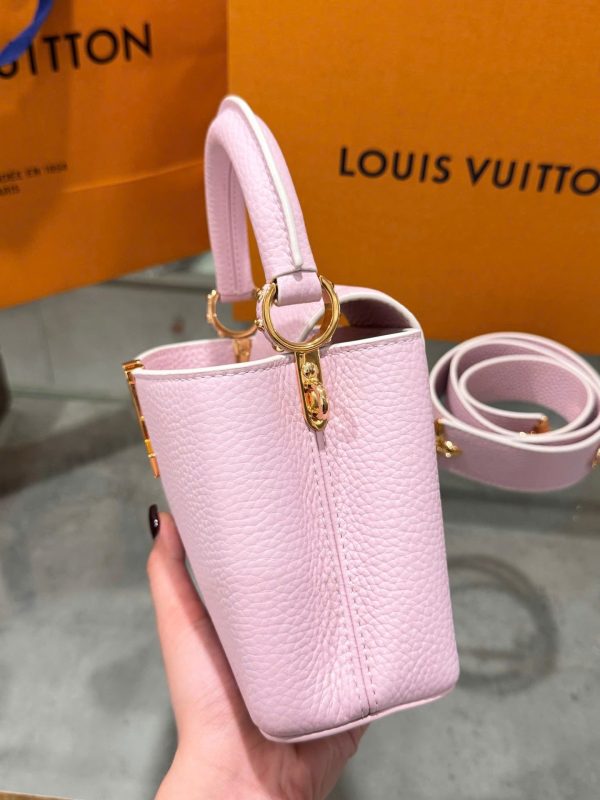 Túi Xách Louis Vuitton LV Capucines Nữ Màu Hồng Siêu Cấp 21cm (2)