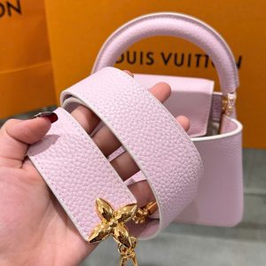 Túi Xách Louis Vuitton LV Capucines Nữ Màu Hồng Siêu Cấp 21cm (2)