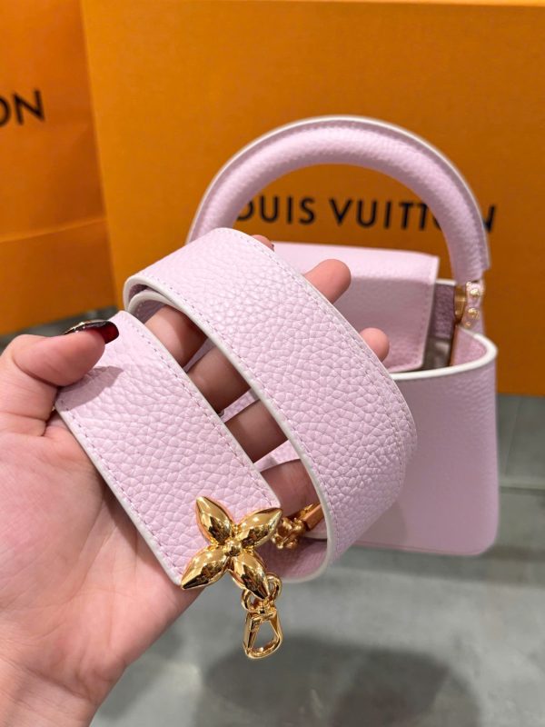 Túi Xách Louis Vuitton LV Capucines Nữ Màu Hồng Siêu Cấp 21cm (2)