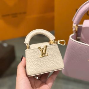 Túi Xách Louis Vuitton LV Capucines Nữ Màu Hồng Siêu Cấp 21cm (2)