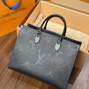 Túi Xách Louis Vuitton LV OnTheGo Siêu Cấp Nữ Màu Đen 35cm (2)