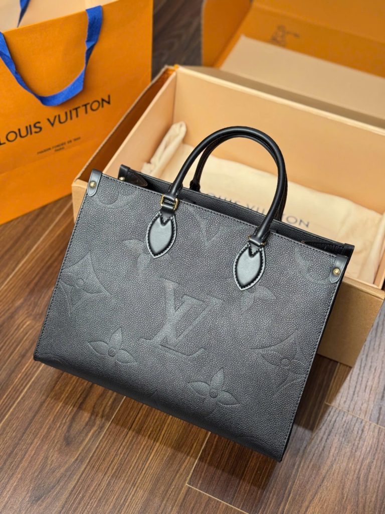 Túi Xách Louis Vuitton LV OnTheGo Siêu Cấp Nữ Màu Đen 35cm (2)