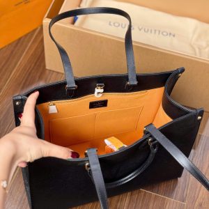 Túi Xách Louis Vuitton LV OnTheGo Siêu Cấp Nữ Màu Đen 35cm (2)