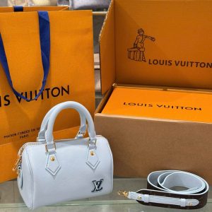 Túi Xách Louis Vuitton LV Speedy Siêu Cấp Nữ Màu Trắng 18x12 (2)