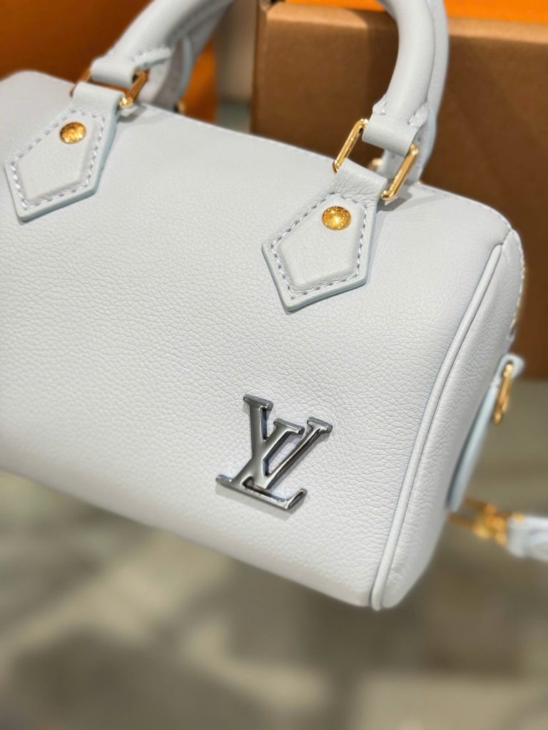 Túi Xách Louis Vuitton LV Speedy Siêu Cấp Nữ Màu Trắng 18x12 (2)