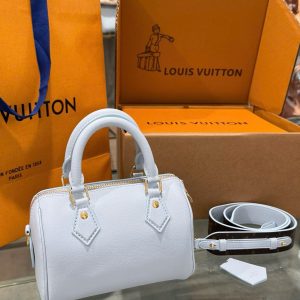 Túi Xách Louis Vuitton LV Speedy Siêu Cấp Nữ Màu Trắng 18x12 (2)