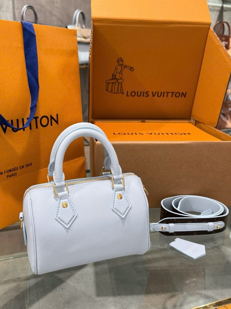 Túi Xách Louis Vuitton LV Speedy Siêu Cấp Nữ Màu Trắng 18x12 (2)