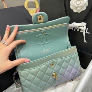 Túi Xách Nữ Chanel Classic Replica 11 Da Cừu Khoá Vàng 23cm (2)